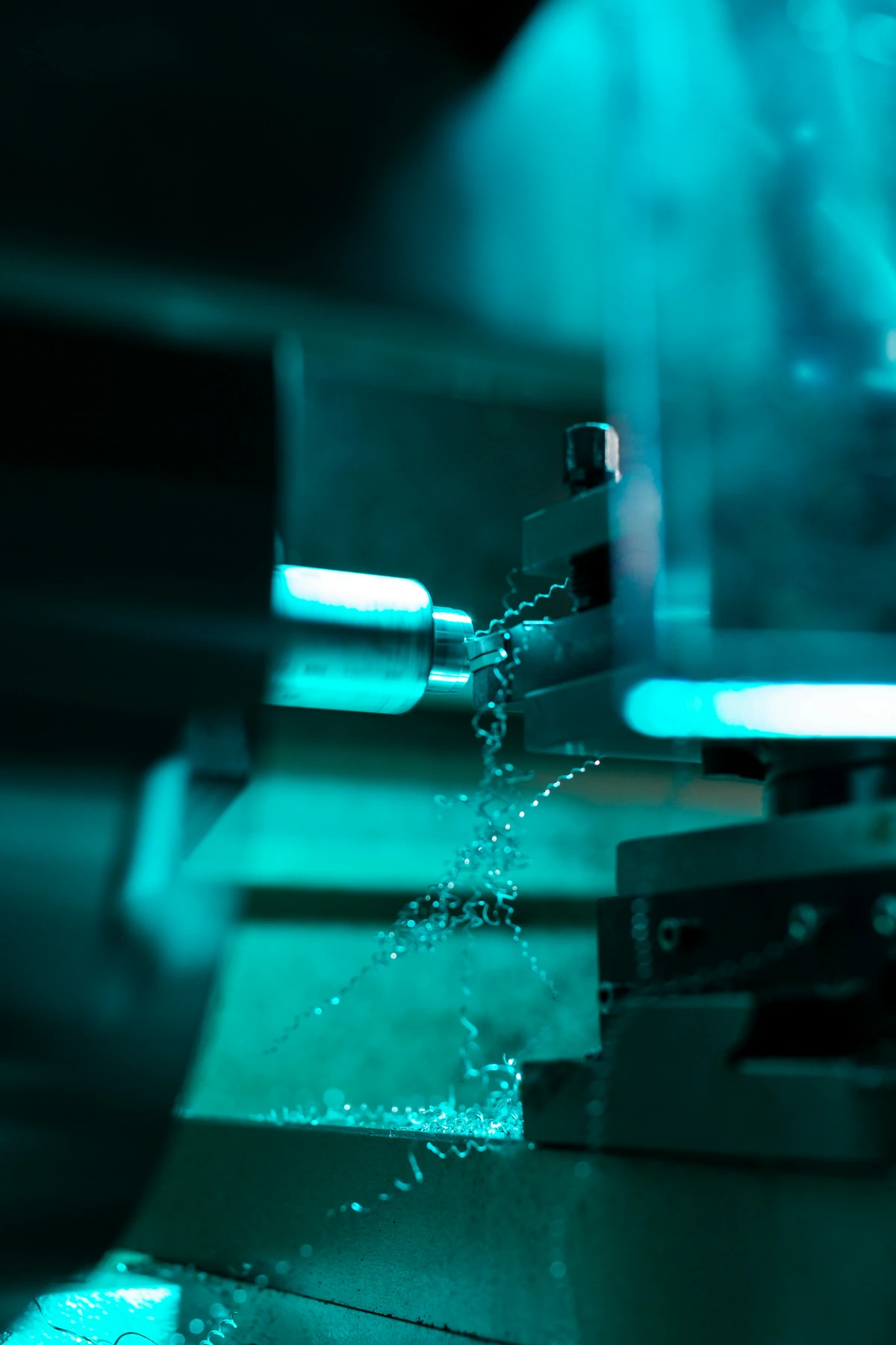 Machine tooling close-up